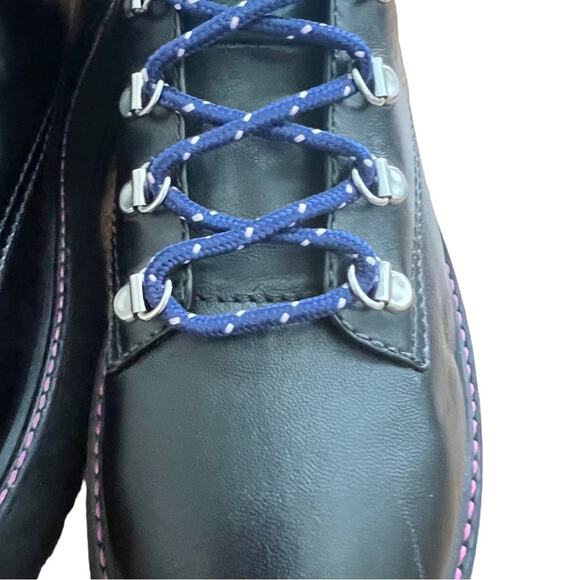 Larroude Jordan Low Leather Combat Boots Size 10 - Picture 7 of 14